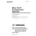 SONY MHCGX250 Manual de Usuario