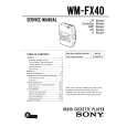 SONY WMFX40 Manual de Servicio