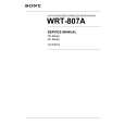 SONY WRT807A Manual de Servicio