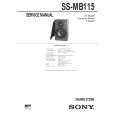 SONY SSMB115 Manual de Servicio
