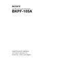 SONY BKPF-105A Manual de Servicio