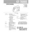 SONY ICF7600DS Manual de Servicio