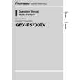 PIONEER GEX-P5700TV/UC Manual de Usuario
