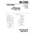 SONY XM-C2000 Manual de Servicio