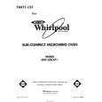 WHIRLPOOL MW1000XP1 Catálogo de piezas
