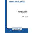 ARTHUR MARTIN ELECTROLUX MG2406W Manual de Usuario