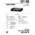 SONY SVT-100 Manual de Servicio