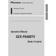PIONEER GEX-P6400TV/UC Manual de Usuario