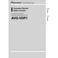 PIONEER AVG-VDP1/UC Manual de Usuario