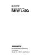 SONY BKW-L403 Manual de Servicio