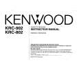 KENWOOD KRC802 Manual de Usuario