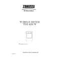 ZANUSSI TDE4235W Manual de Usuario