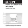 DENON DP-500M Manual de Usuario