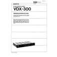 SONY VDX300 Manual de Usuario