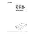 SONY YS-W150P Manual de Servicio