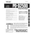 TEAC PD-D2500 Manual de Usuario