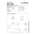 INFINITY RS1001 Manual de Servicio