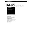 ROLAND PA-80 Manual de Usuario ROLAND PA-80 Manual de Usuario