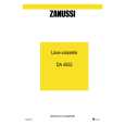 ZANUSSI GVW545ONY Manual de Usuario