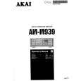 AKAI AM-M939 Manual de Usuario AKAI AM-M939 Manual de Usuario