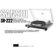 SANSUI SR-222 Manual de Usuario