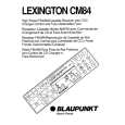 BLAUPUNKT Lexington CM84 Manual de Usuario