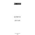 ZANUSSI ZCG630W Manual de Usuario