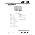 SONY WCS880 Manual de Servicio
