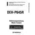 PIONEER DEH-P645R/EW Manual de Usuario