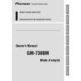 PIONEER GM-7300M/XU/EW5 Manual de Usuario
