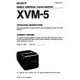 SONY XVM-5 Manual de Usuario