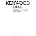 KENWOOD KAC-648 Manual de Usuario