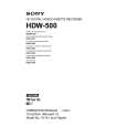 SONY HDW-500 Manual de Usuario