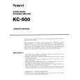 ROLAND KC-500 Manual de Usuario