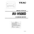 TEAC AV-H500D Manual de Servicio