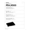 SONY PS-LX500 Manual de Usuario