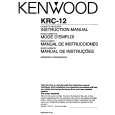 KENWOOD KRC12 Manual de Usuario
