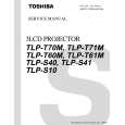 TOSHIBA TLP-S40 Manual de Servicio