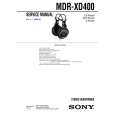 SONY MDRXD400 Manual de Servicio