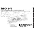 BLAUPUNKT RPD 540 Manual de Usuario