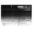 YAMAHA GE-3 Manual de Usuario