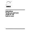 ZANUSSI FM22A Manual de Usuario