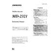 ONKYO MD-2321 Manual de Usuario