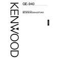 KENWOOD GE-940 Manual de Usuario