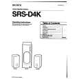 SONY SRSD4K Manual de Usuario