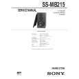 SONY SSMB215 Manual de Servicio