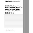 PIONEER PRO-1000HD Manual de Usuario