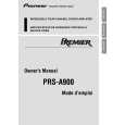PIONEER PRS-A900/XU/UC Manual de Usuario