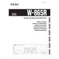 TEAC W865R Manual de Usuario