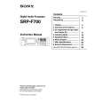 SONY SRP-F700 Manual de Usuario